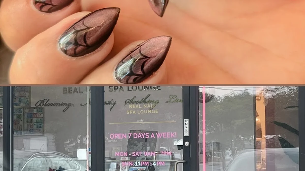 Manicured hands with glossy nail polish