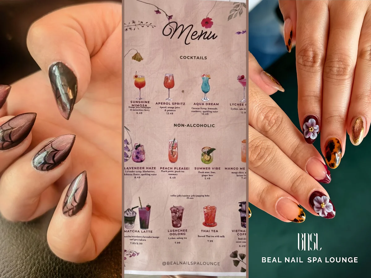 Manicured hands with glossy nail polish